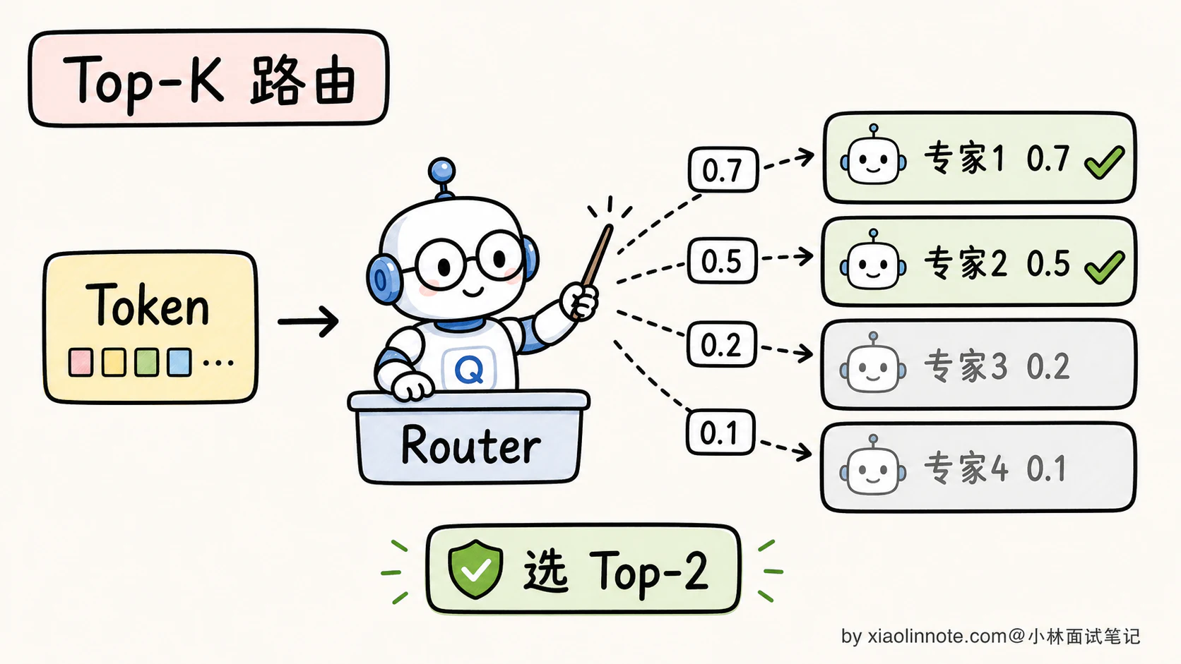 19. MoE 混合专家模型是什么?DeepSeek V3、Qwen 为什么用 MoE? - 图 4