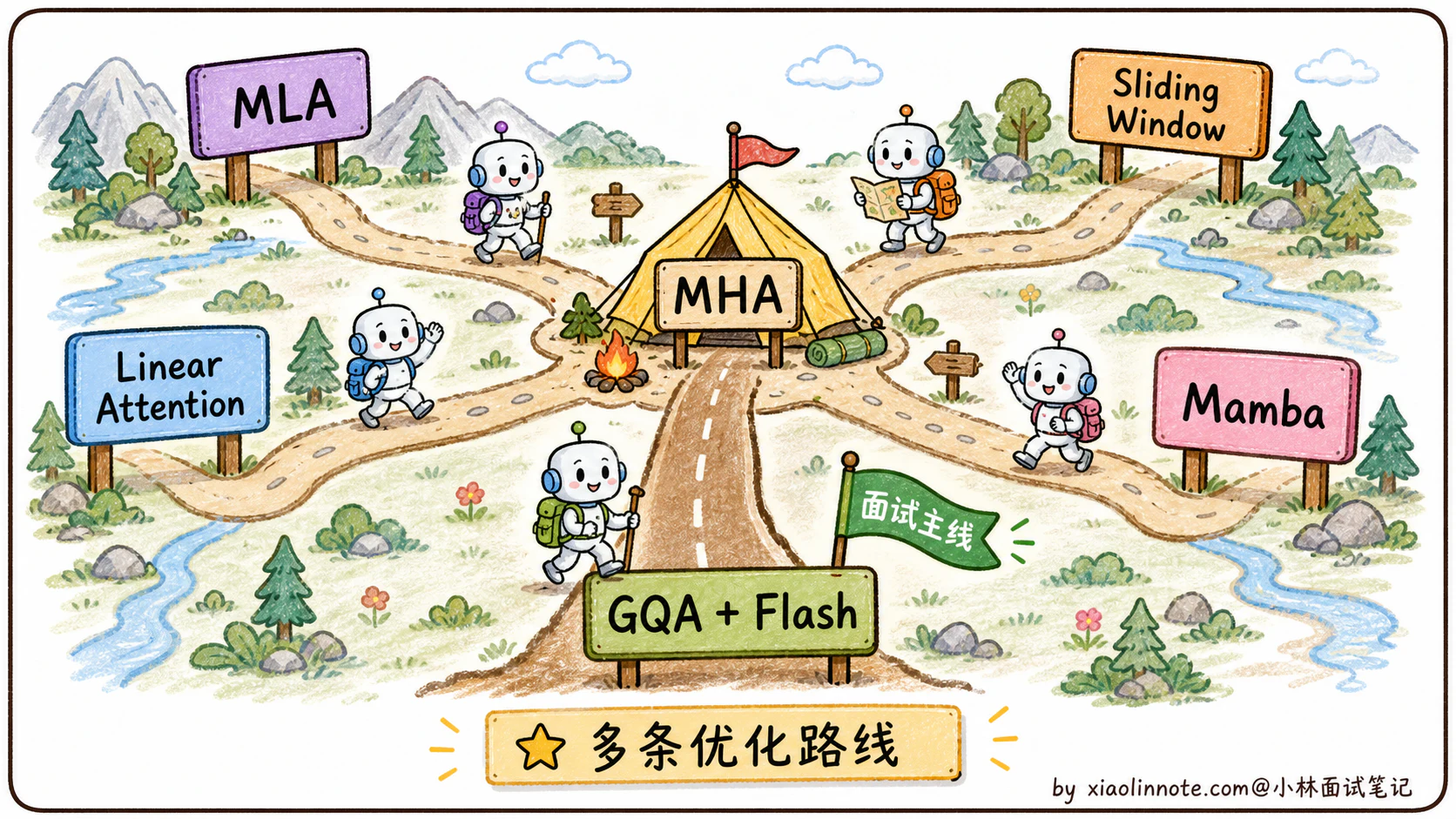 3. 多头注意力（MHA）有哪些局限？MQA、GQA、Flash Attention 怎么解决？ - 图 7