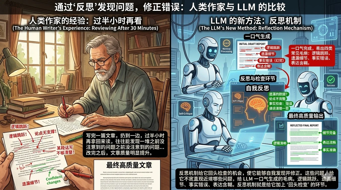 15. 讲讲 Agent 的反思机制?为什么要用反思?具体怎么实现? - 图 1