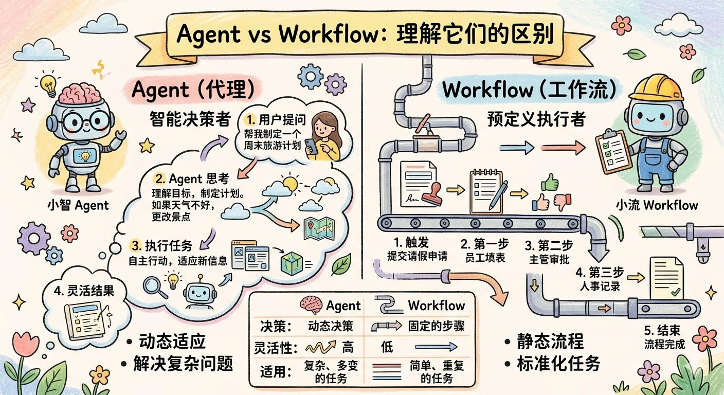 3. Workflow,Agent,Tools 这三个的概念和区别介绍一下? - 图 9