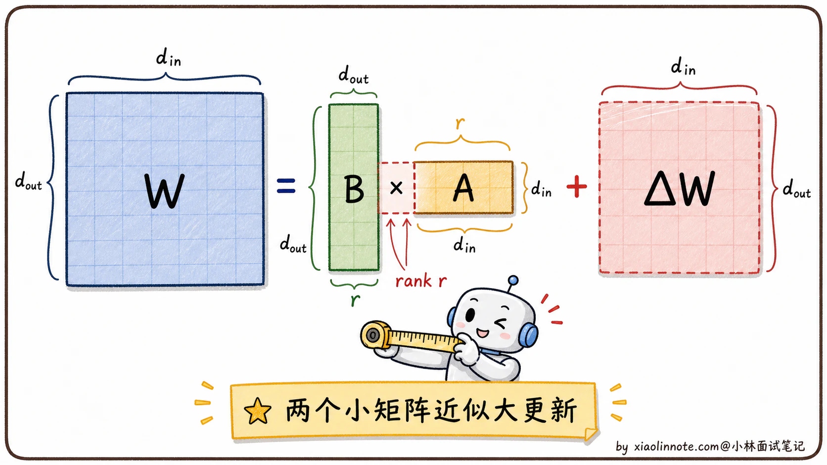 9. 请讲一下 LoRA 技术，除了减少参数量，它还有哪些优点？ - 图 2