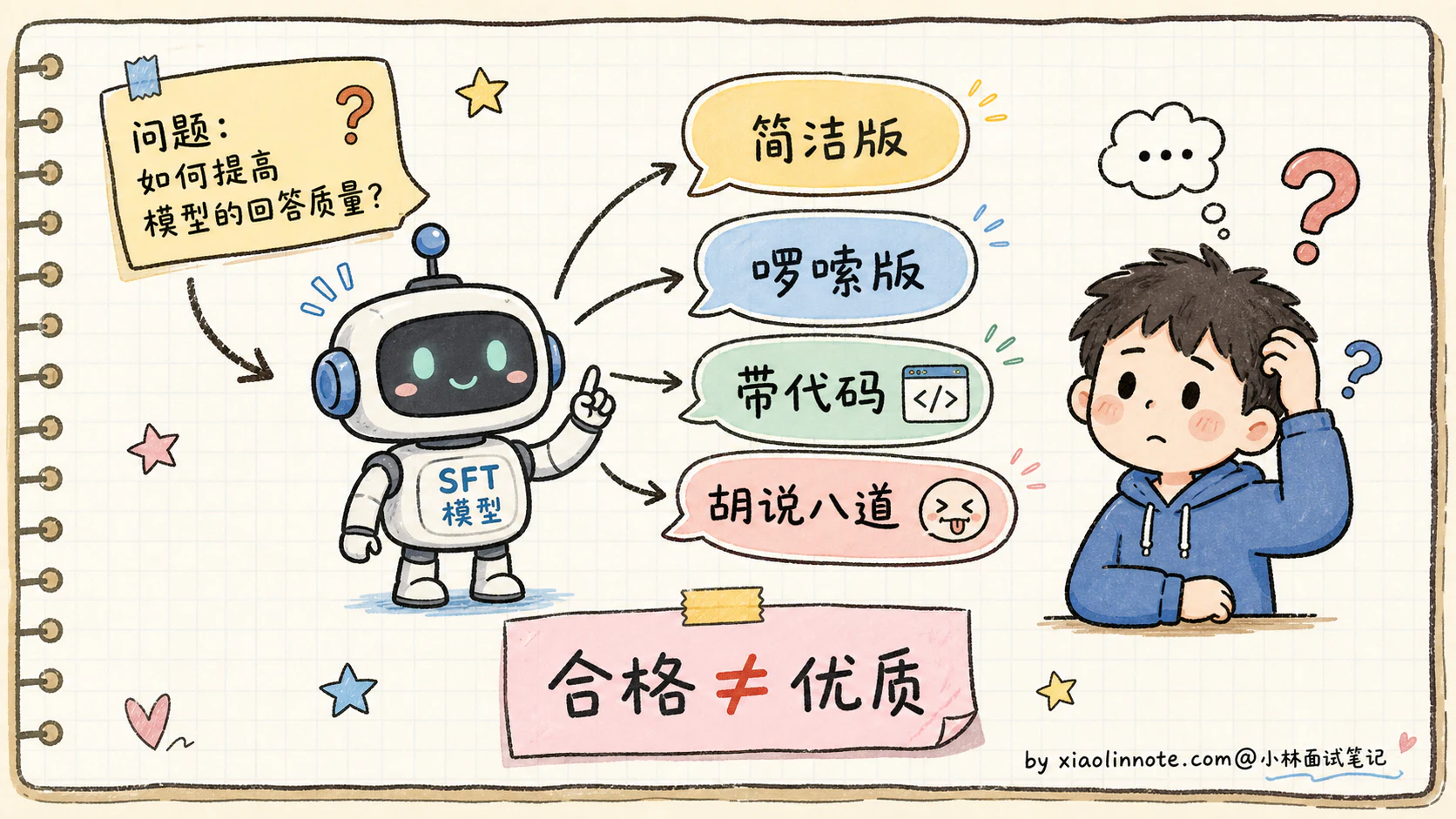 10. SFT 之后还有哪些 Post-Training？RLHF、DPO、GRPO、拒绝采样什么关系？ - 图 1