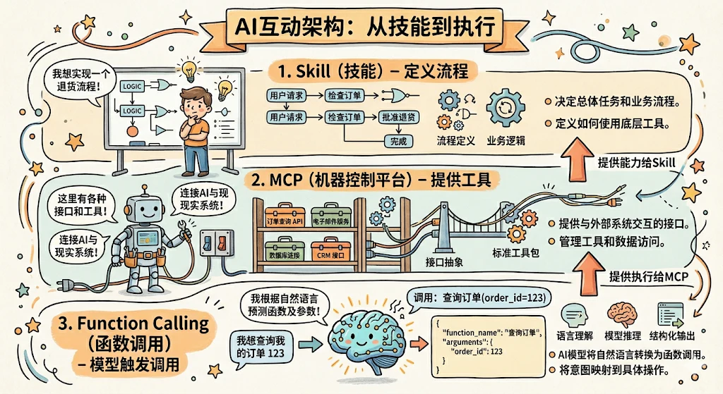 11. Function Calling、Skill、MCP 这三个有什么区别? - 图 4