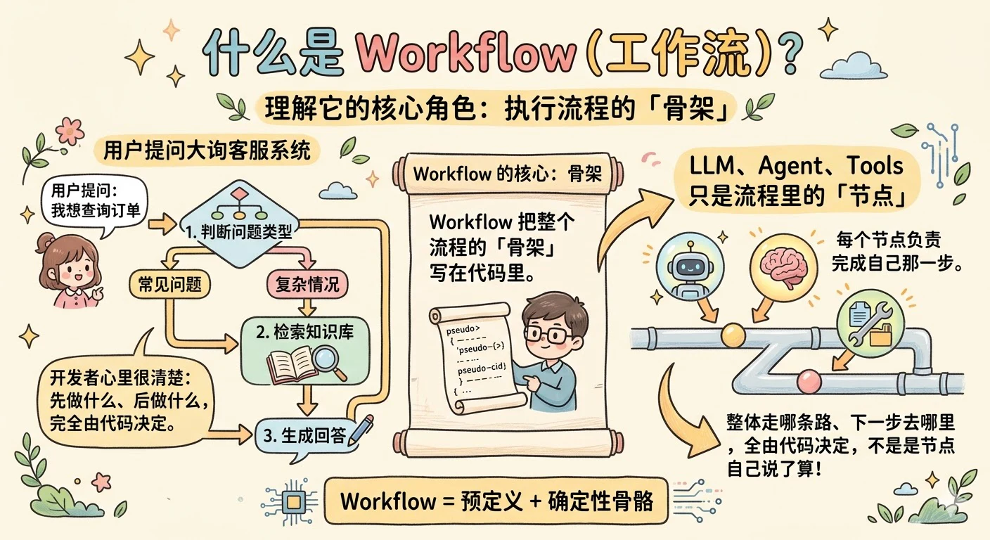 3. Workflow,Agent,Tools 这三个的概念和区别介绍一下? - 图 7