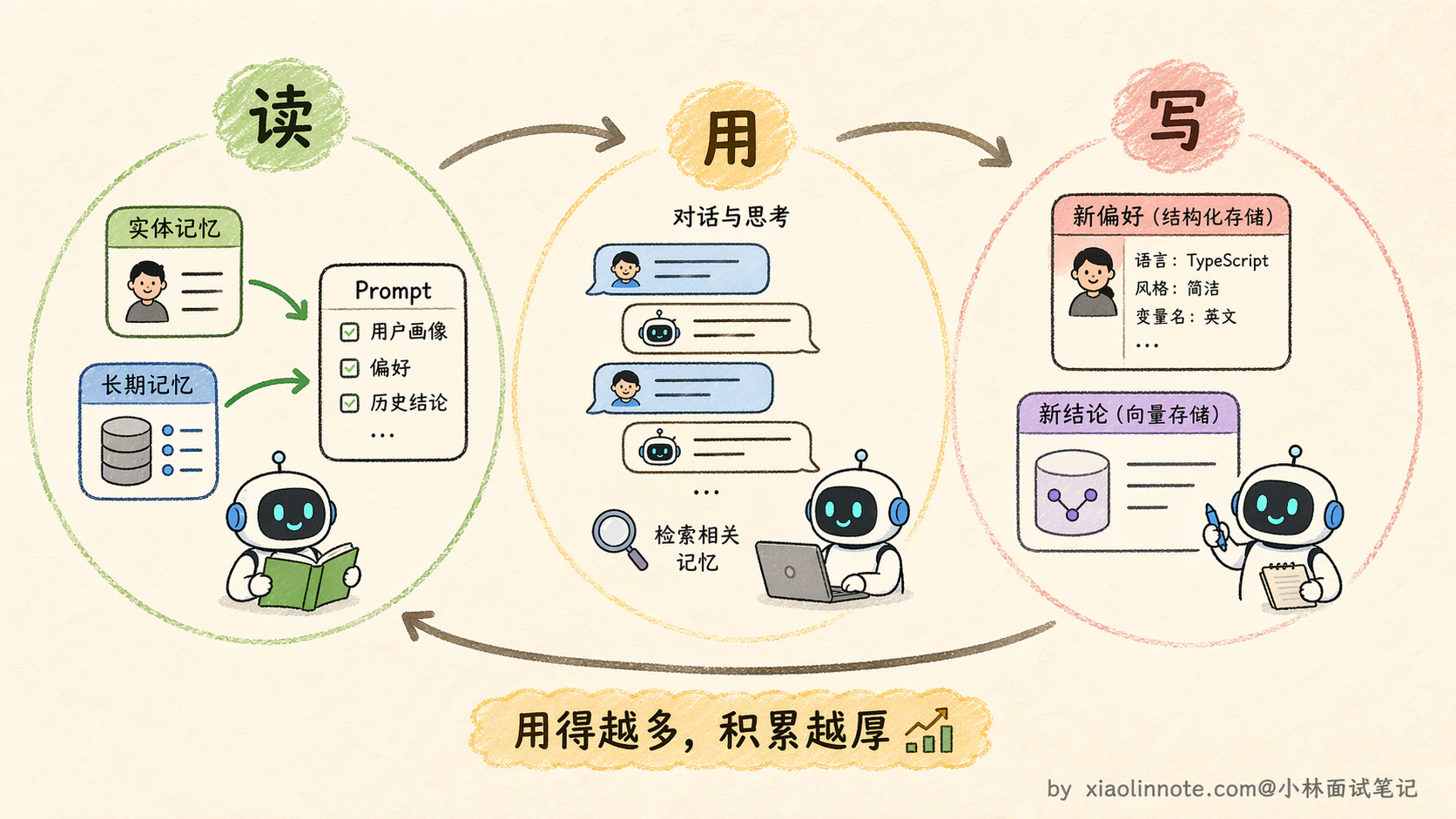 8. 请你介绍一下 AI Agent 的记忆机制,并说明在实际开发中应该如何设计记忆模块? - 图 14