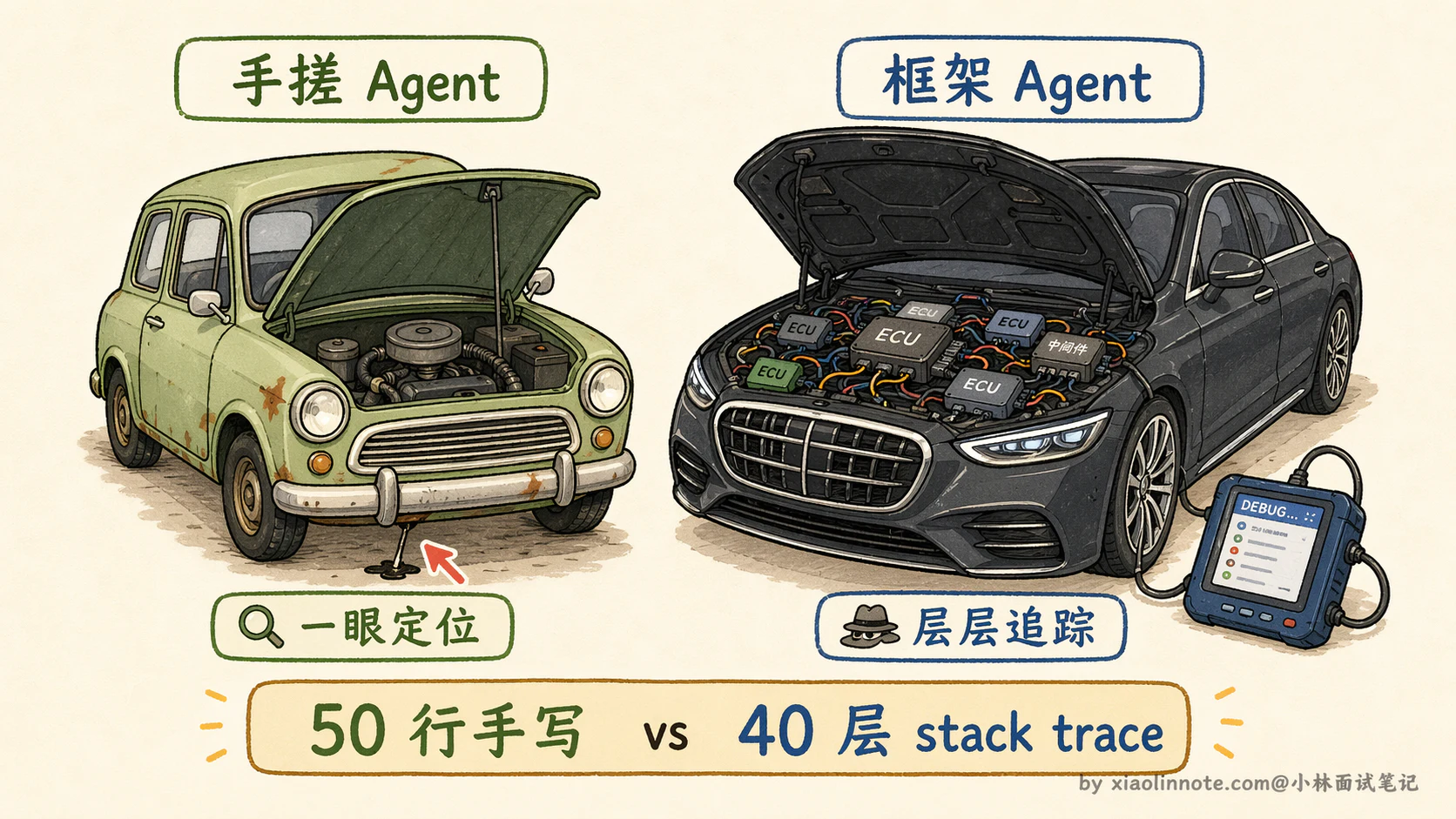 13. 在工程实践中，为什么有时候选择「手搓」Agent，而不是直接用成熟框架？ - 图 3